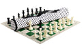 Quiver Chess Set Combination - Solid Plastic Regulation Pieces | Vinyl Chess Board | Quiver Bag