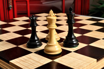 Signature Contemporary IV Luxury Chess board - AFRICAN PALISANDER / CURLY MAPLE - 2.5
