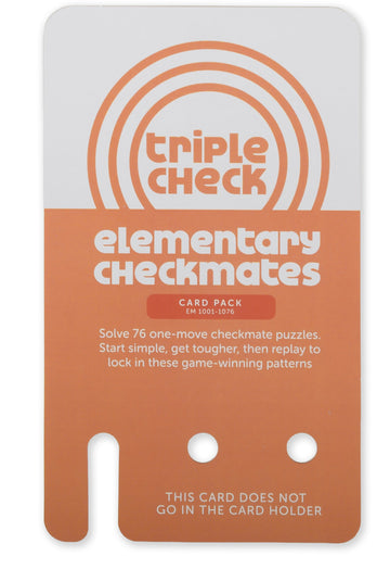 Triple Check Elementary Checkmates Deck (Cards Only)