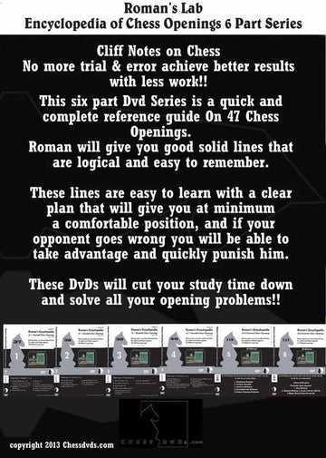 E-DVD ROMAN'S LAB - VOLUME 117 - Encyclopedia of Chess Openings - PART 6
