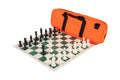 Deluxe Chess Set Combination and Triple Weighted Regulation Pieces | Vinyl Chess Board | Deluxe Bag