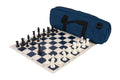 Deluxe Chess Set Combination and Triple Weighted Regulation Pieces | Vinyl Chess Board | Deluxe Bag