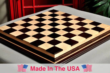 Signature Contemporary IV Luxury Chess board - AFRICAN PALISANDER / CURLY MAPLE - 2.5