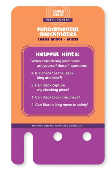 Triple Check Fundamental Checkmates & Tactics Deck (Cards Only)
