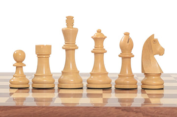 Rechapados Ferrer Chess Set and Mahogany Chess Board Combination