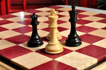Signature Contemporary III Luxury Chess board - PURPLEHEART / BIRD'S EYE MAPLE - 2.5