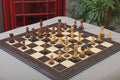 The Burnt Golden Rosewood Reykjavik II Series Chess Pieces - 3.75