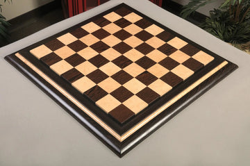 Signature Contemporary V Luxury Chess board - AFRICAN PALISANDER / BIRD'S EYE MAPLE - 2.5" Squares