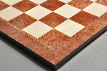 Vavona Burl & Maple Superior Traditional Chess Board - 2.5