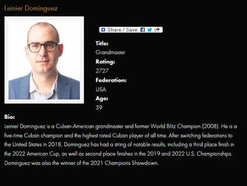 The 2023 Champions Showdown Chess 9LX Official Series Chess Pieces - DGT-Enabled