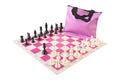 Standard Chess Set Combination - Triple Weighted Regulation Pieces | Vinyl Chess Board | Standard Bag