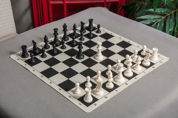 Regulation Silicone Tournament Chess Pieces - 3.5