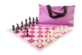 Superior Chess Set Combination - Solid Plastic Regulation Pieces | Vinyl Chess Board | Superior Bag
