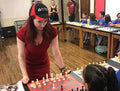 US Chess Women Baseball Hat - Black & Red
