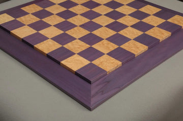 Purpleheart & Bird's Eye Maple Custom Contemporary II Chess Board