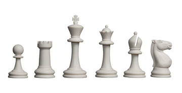 The Competition Series Plastic Chess Pieces - 3.75