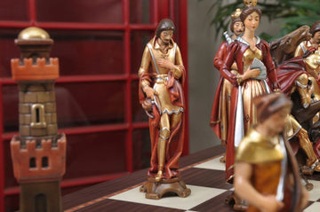 The Pyrenees Series Hand Painted Chess Pieces - From The Val Gardena Collection - 6.3