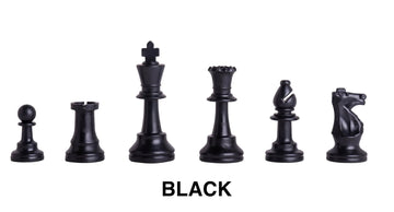 Triple Weighted Colored Regulation Plastic Chess Pieces - 3.75