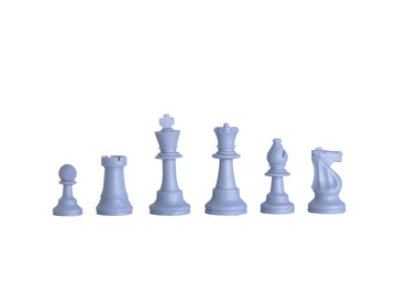 Regulation Silicone Tournament Chess Pieces - 3.5