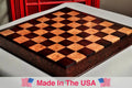 PRE-ORDER - Custom Contemporary Chess Board - African Palisander / Maple Burl - 2.5