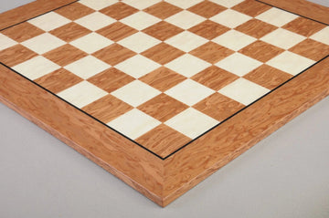 CLEARANCE - Brown Gloss and Maple Classic Traditional Chess Board - 2.5" Squares - Gloss Finish