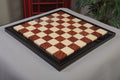 EBONY FRAME - Vavona Burl & Maple Superior Contemporary Chess Board - Gloss Finish