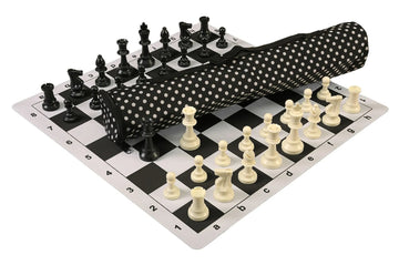 Quiver Chess Set Combination and Single Weighted Regulation Pieces | Thin Mousepad Chess Board | Quiver Bag