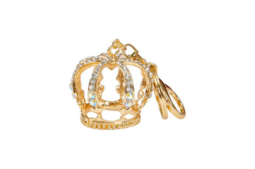 Metal King's Crown Keychain - 2" Gold