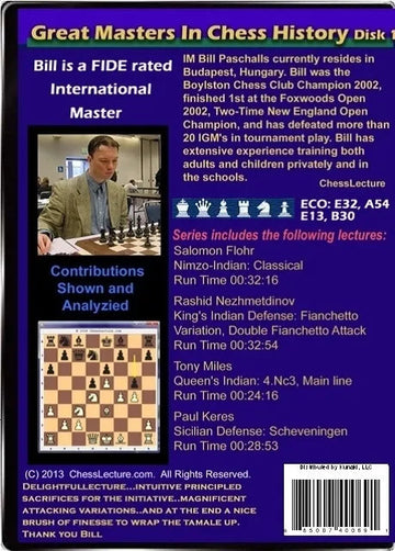E-DVD Great Masters in Chess History (2 DVD Set) - Chess Lecture - Volume 45