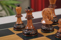 The Burnt Golden Rosewood Dubrovnik Series Chess Set, Box, & Satin Board Combination