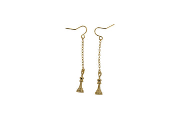 Caissa Collection Chess Pendant Earrings – KING
