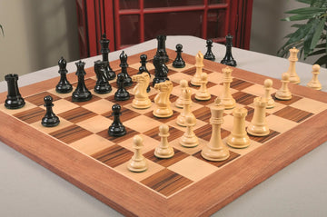 IMPERFECT - 4" Marshall - GENUINE EBONY / BOXWOOD - Wood Chess Pieces