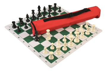 Quiver Chess Set Combination and Single Weighted Regulation Pieces | Thin Mousepad Chess Board | Quiver Bag