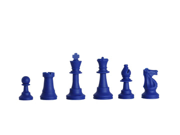 Regulation Silicone Tournament Chess Pieces - 3.5