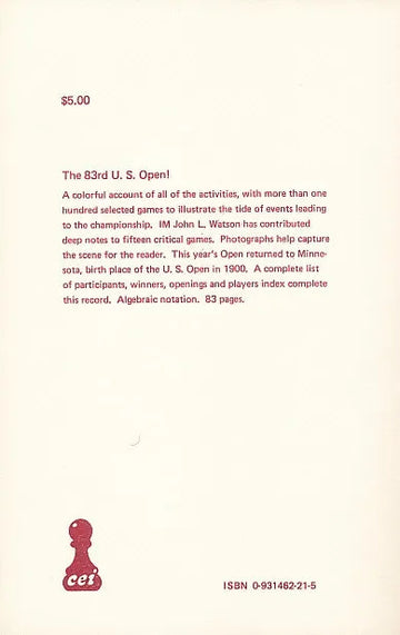 CLEARANCE - The U.S. Open - St. Paul, 1982