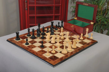 The B & Co. Series  Chess Set, Board & Box Combination - 4.4" King