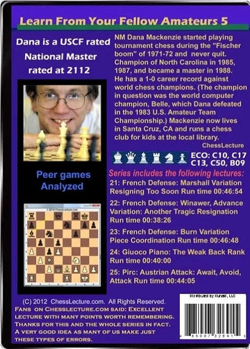 E-DVD Learn From Your Fellow Amateurs 5 - Chess Lecture - Volume 10