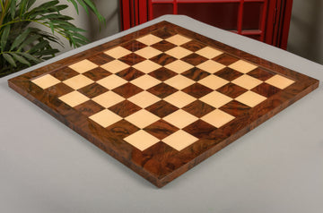 IMPERFECT - WALNUT BURL & Maple SIGNATURE Traditional Chessboard - 2.5