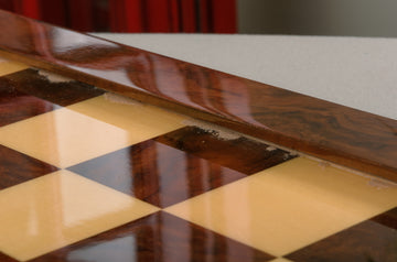 IMPERFECT - WALNUT BURL & Maple SIGNATURE Traditional Chessboard - 2.5