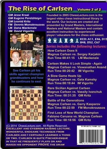 E-DVD The Rise of Carlsen - 2 DVDs - Chess Lecture - Volume 100