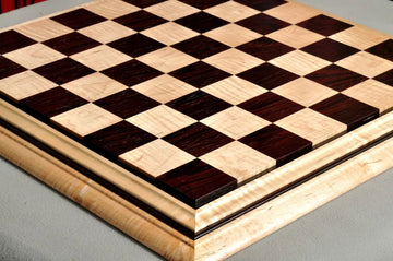 Signature Contemporary II Chess Board - Curly Maple / African Palisander - 2.5