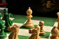 The Grandmaster Chess Set, Box, & Board Combination - Green Gilded