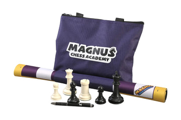 Magnus Chess Academy Signature Series Chess Set, Bag And Board Combination