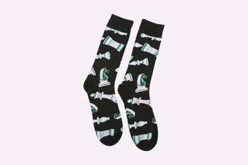 Turquoise Chess Socks