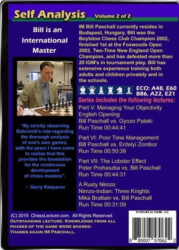 Self Analysis - 2 DVDs - Chess Lecture - Volume 138