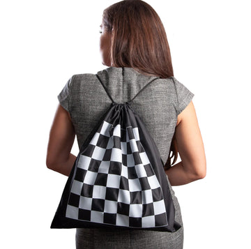 Analysis Chess Pieces and Cinch Chess Board Bag Combo