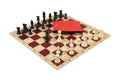 Basic Chess Set Combination with Silicone Chess Board and Single Weighted Regulation Plastic Chess Pieces
