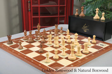 The B.H. Wood Tournament Series Wood Chess Set, Box, & Board Combination