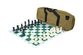 Deluxe Chess Set Combination and Triple Weighted Regulation Pieces | Thin Mousepad Chess Board | Deluxe Bag