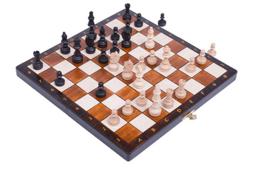 The Brown Magnetic Chess Set